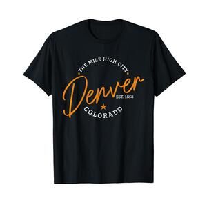 Denver Colorado Mile High City Est 1858 Usa Souvenir T Shirt